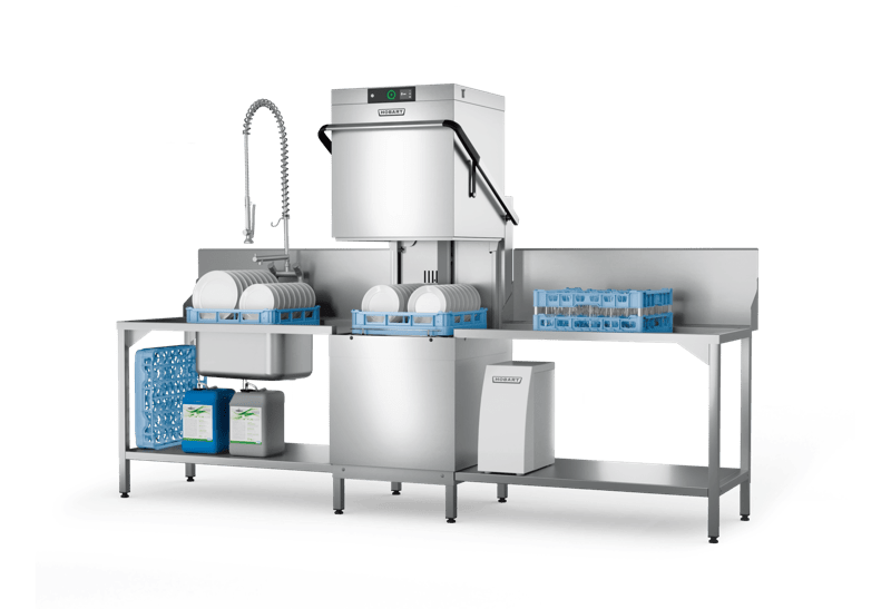 Hobart PROFI AMXXS Pass Through Dishwasher with Integrated Water Softener