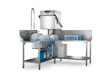 Hobart PROFI AMXS Pass Through Dishwasher with Integrated Water Softener
