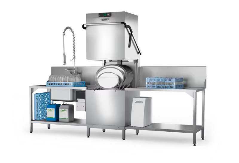 Hobart PREMAX AUPLS Pass Through Dishwasher with Integrated Water Softener